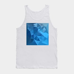 Cornflower Blue Abstract Low Polygon Background Tank Top